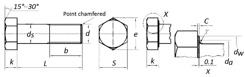 AS/NZS 1559 ISO Metric Hot-dip Galvanized Hexagon Bolts for Tower Construction
