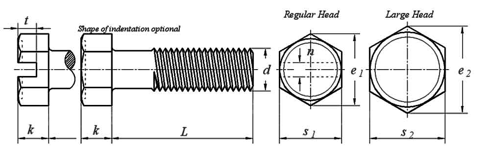 ASME B 18.6.3 – Hex Head Screws, ASME B 18.6.3 – Plain (Unslotted) and Slotted Regular and Large Hex Head Screws
