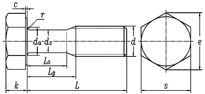 DIN 6929 Hexagon Head Bolts, captive screws and bolts, Verliersicherung, reduced shank, reduced shank bolts, waisted shank, waisted shank hexagon bolts, waisted shank screws