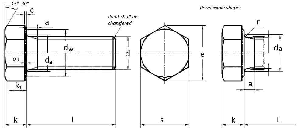 DIN EN ISO 8676, ISO 8676, Hexagon Head Bolts, hex bolts, fine thread bolts, fine pitch thread bolts, screws